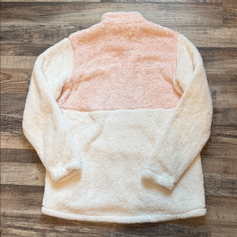Magellan Outdoors Women’s Classic Fit Pink Cream Sherpa Half-Zip Pullover size M - Picture 4 of 4
